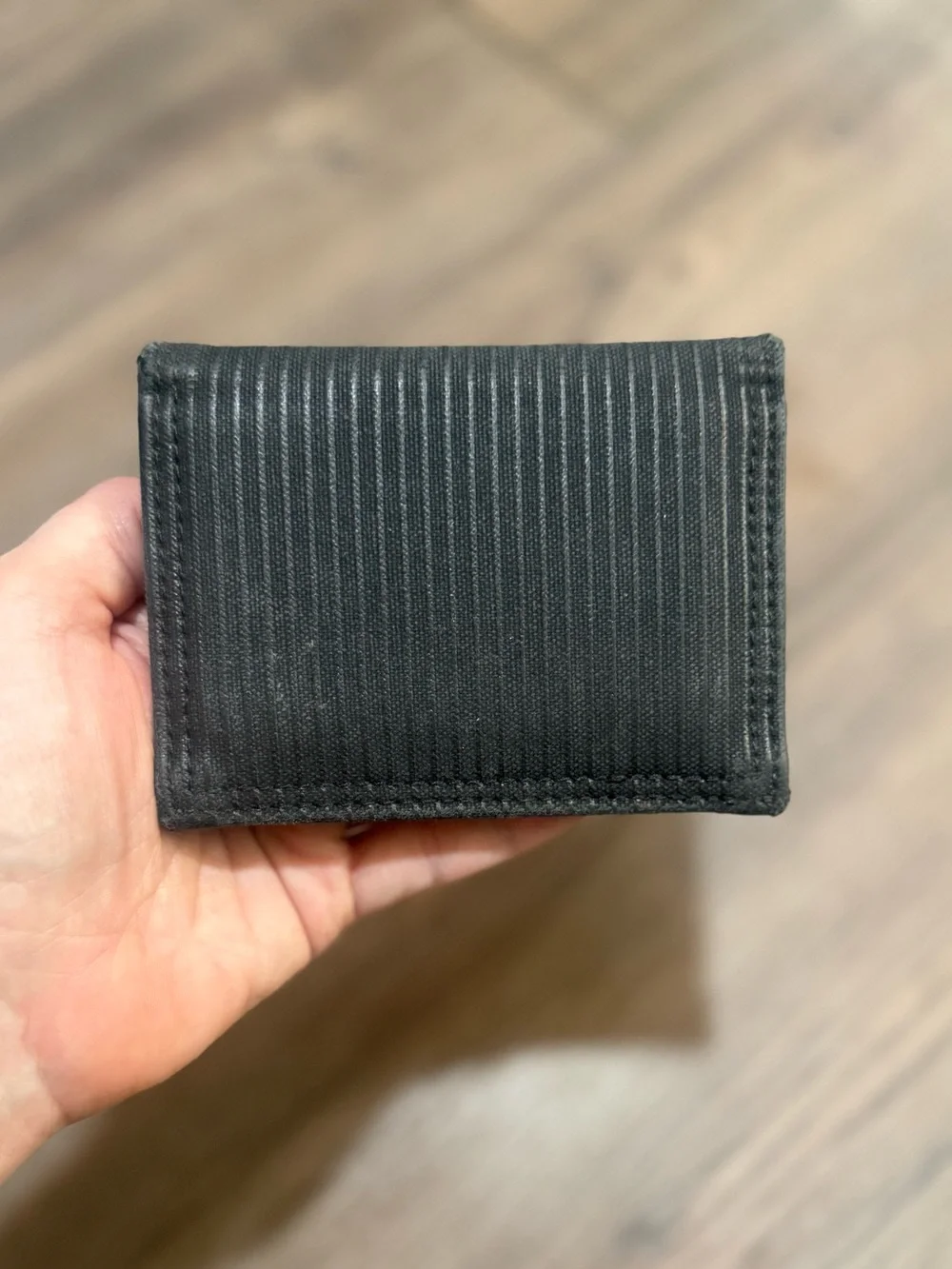 Porter Yoshida Tokyo Drawing Wallet Black Striped Canvas Card Holder Japan